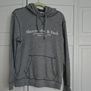 Abercrombie & Fitch Grey Hoodie Men's Medium